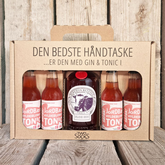 Bertha's Revenge Sloe Ginlikør Håndtaske med Sådan! Jordbær Hyldeblomst Tonic