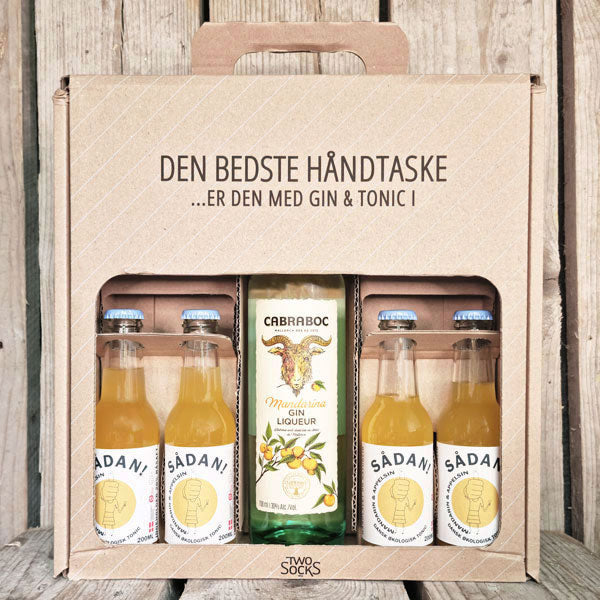 Cabraboc Mandarina Ginlikør Håndtaske med Sådan! Mandarin & Appelsin Tonic