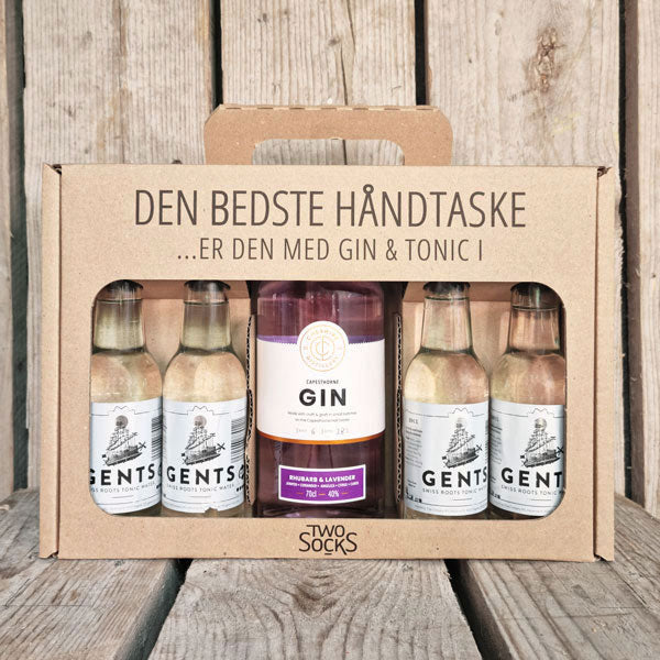 Capesthorne Rhubarb & Lavender Gin Håndtaske med Gents Tonic