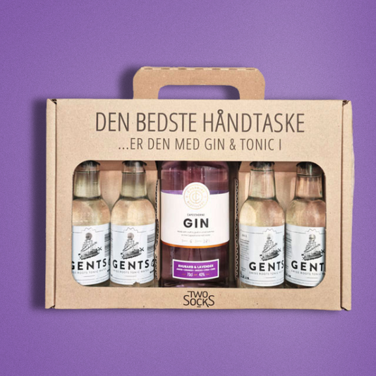 Capesthorne Rhubarb Lavender Gin Håndtaske med Gents Tonic