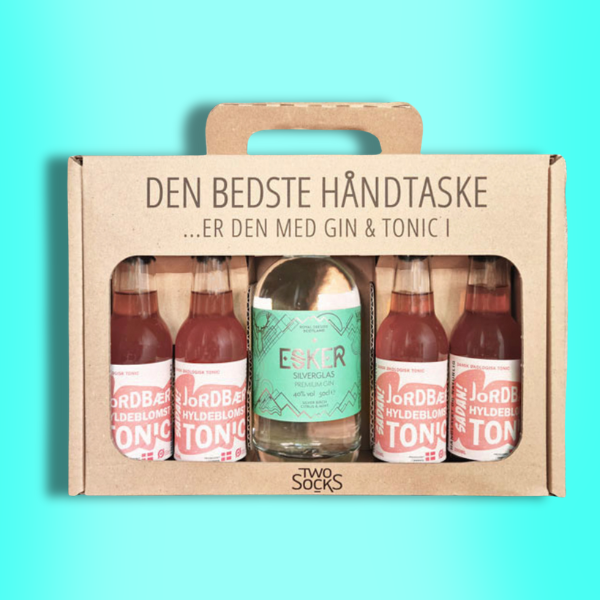 Esker Silverglass Gin Håndtaske med Sådan! Jordbær Hyldeblomst Tonic