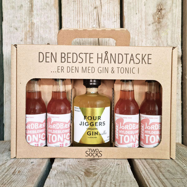 Four Jiggers Gin'ocello Håndtaske med Sådan! jordbær Hyldeblomst Tonic