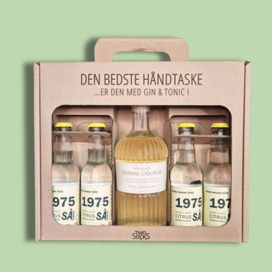 Four Jiggers Herbal Liqueur Håndtaske med 1975 Citrus Tonic