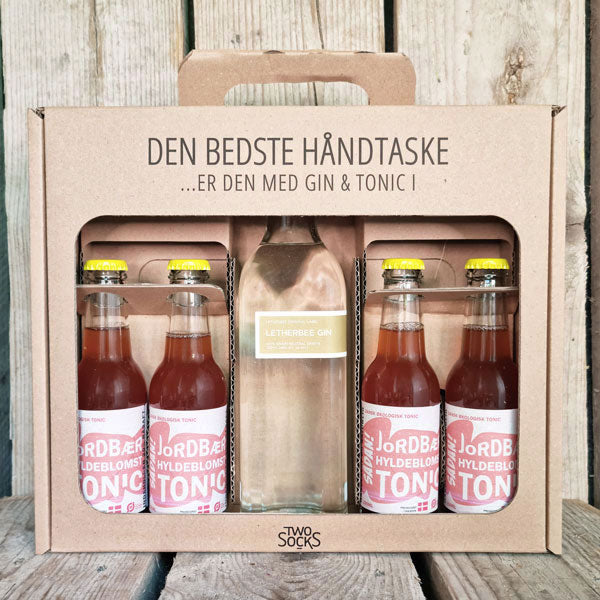 Letherbee Gin Håndtaske med Sådan! Jordbær Hyldeblomst Tonic