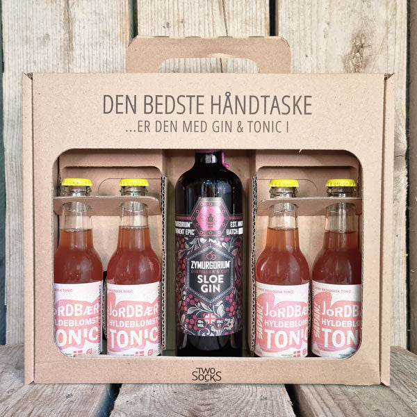 Zumurgorium Sloe Gin Håndtaske med Sådan! Jordbær Hyldeblomst Tonic